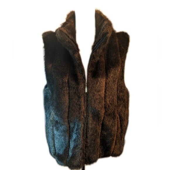 Giacca reversible faux fur/water resistant vest, EXCELLENT condition L - Picture 1 of 8